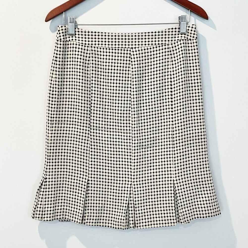 Ann Taylor Loft Polka Dot Pleated Pencil Skirt Size 6 Petite NWOT